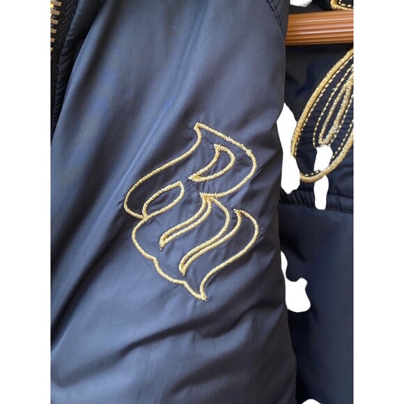 Vtg Rocawear Reversible Hooded Puffer Jacket Coat Black Red Sz M Broken Zip - Picture 8 of 12